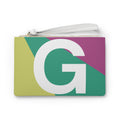 Monogram 'G' Colorblock Clutch Bag — Bold Geometric Wristlet for Everyday & Gifts