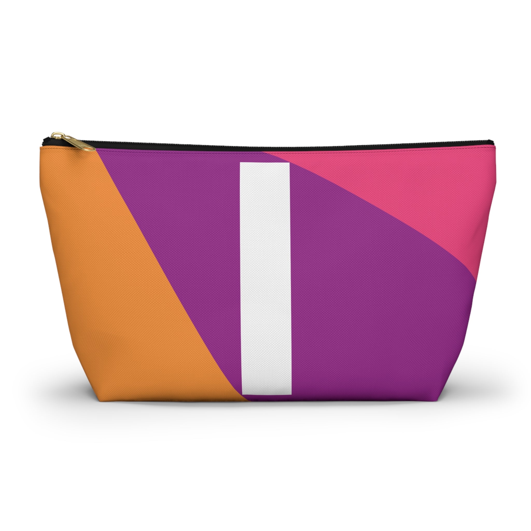 Initials Colorblock Accessory Pouch — Monogram I T-Bottom Cosmetic Bag