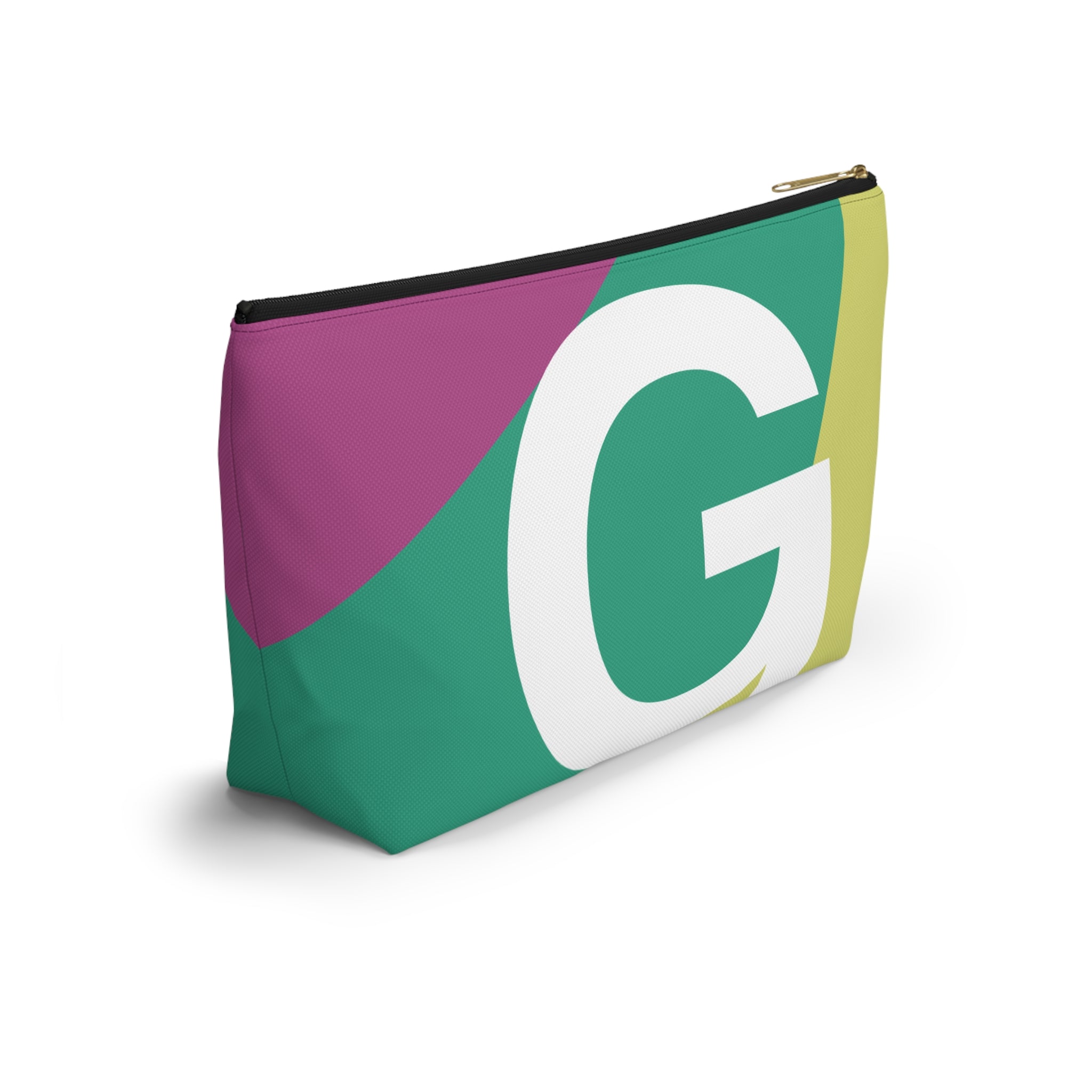 Initials Colorblock Accessory Pouch — Monogram G T-Bottom Cosmetic Bag