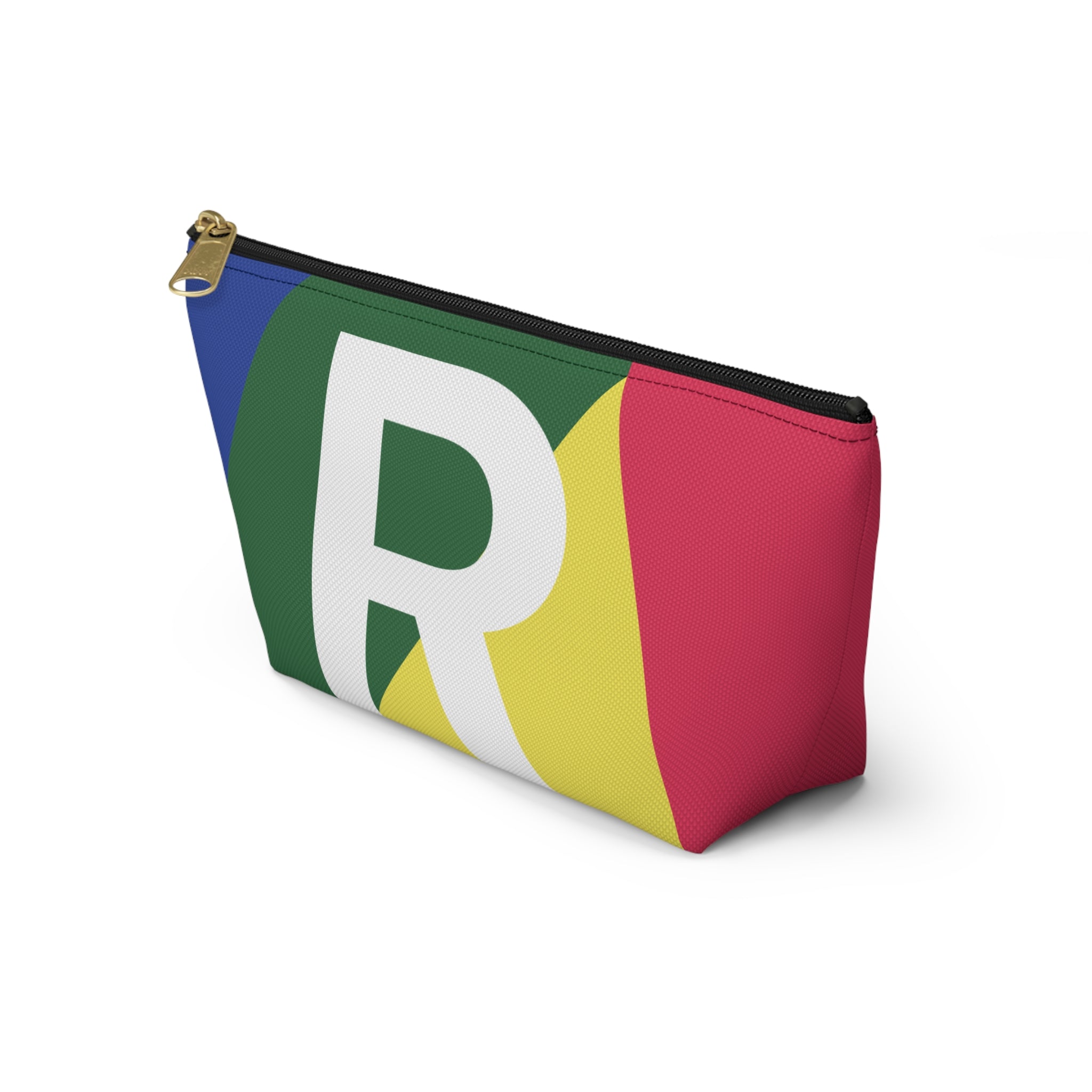 Colorblock Accessory Pouch — Monogram R T-Bottom Cosmetic Bag
