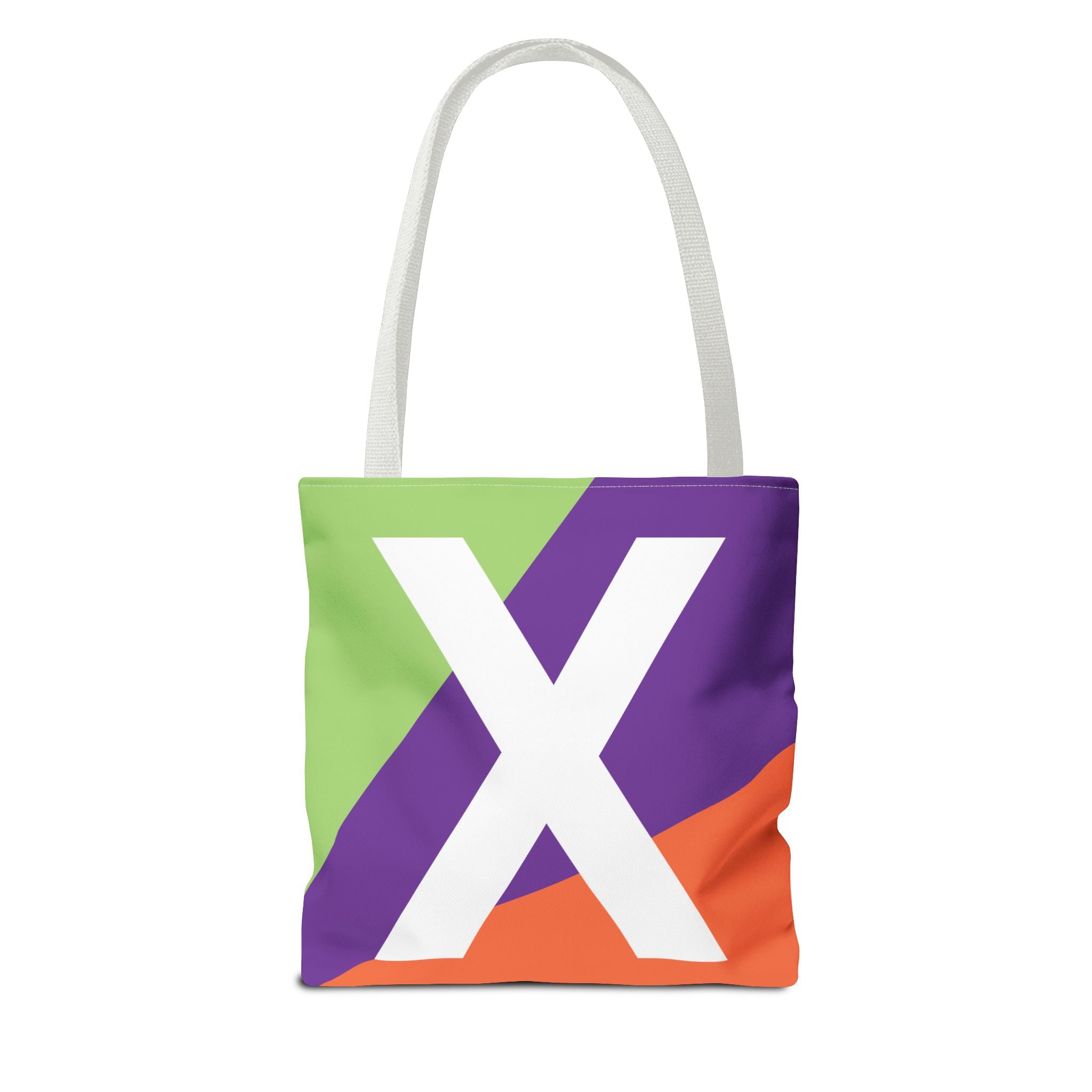 Monogram 'X' Colorblock Tote Bag — Personalized Initial X Shoulder Tote