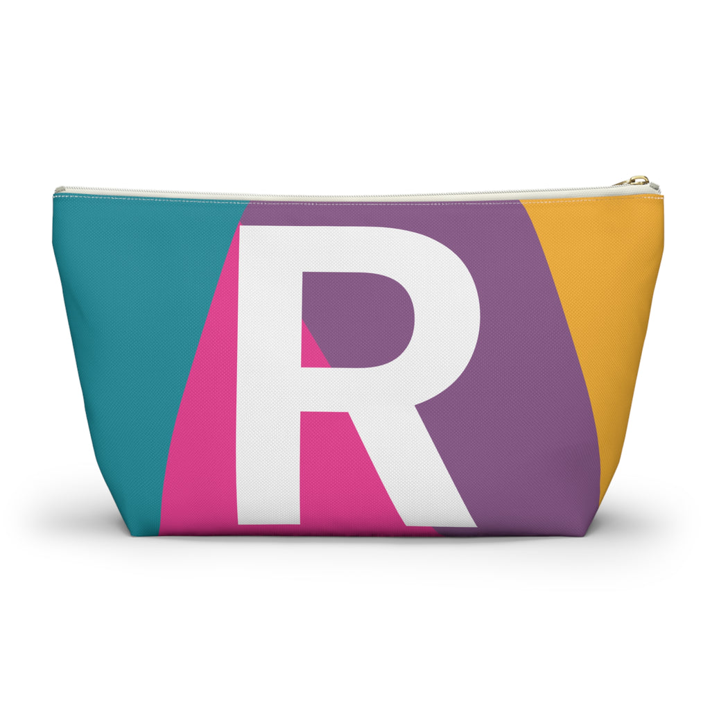 Colorblock Accessory Pouch — Monogram R T-Bottom Cosmetic Bag