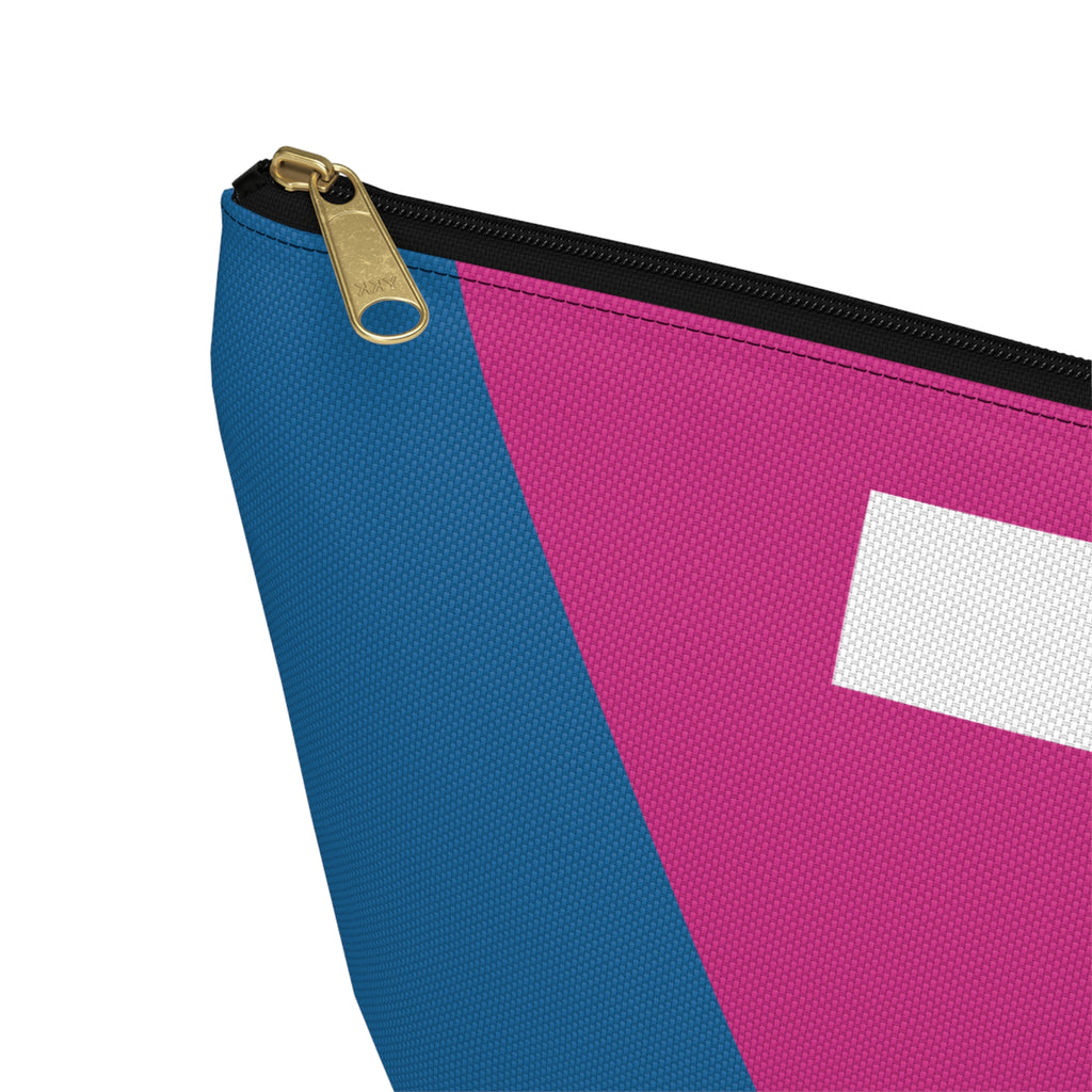 Initials Colorblock Accessory Pouch — Monogram Z T-Bottom Cosmetic Bag