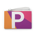 Monogram 'P' Colorblock Clutch Bag — Bold Geometric Wristlet for Everyday & Gifts