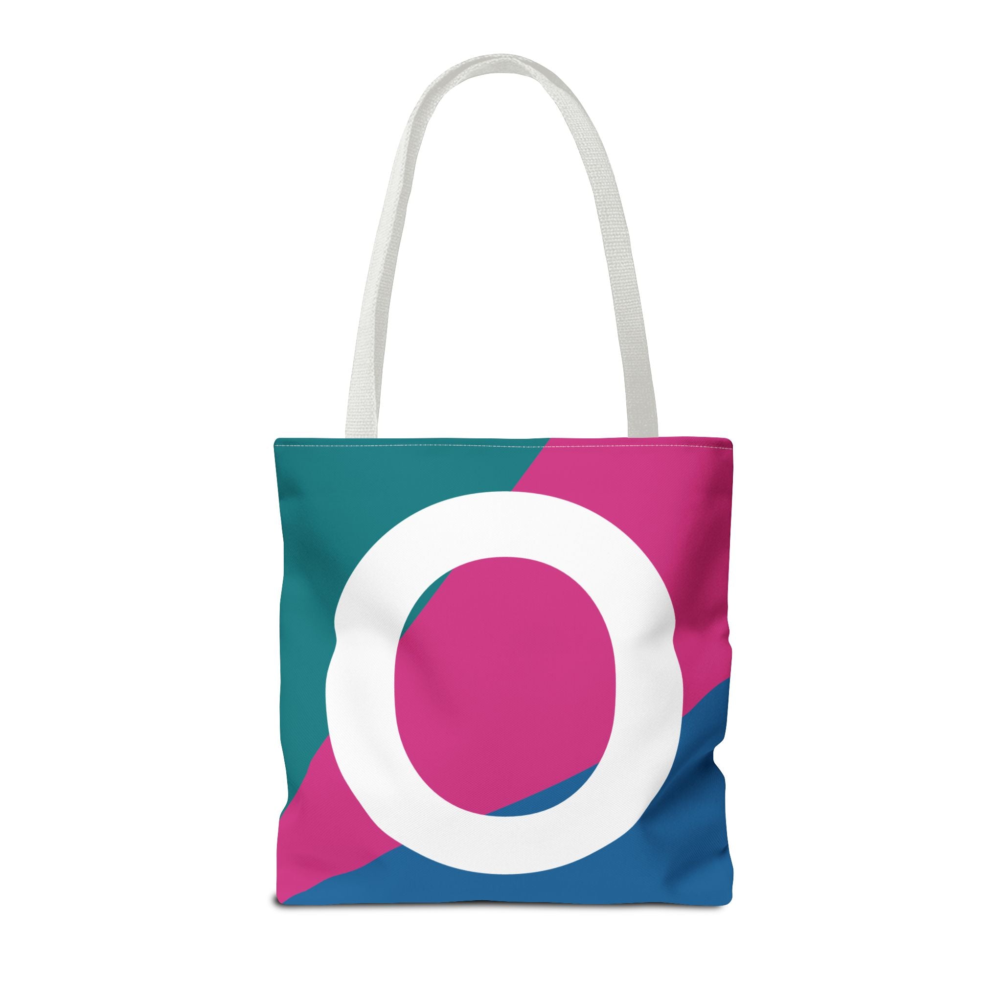 Monogram 'O' Colorblock Tote Bag — Personalized Initial O Shoulder Tote
