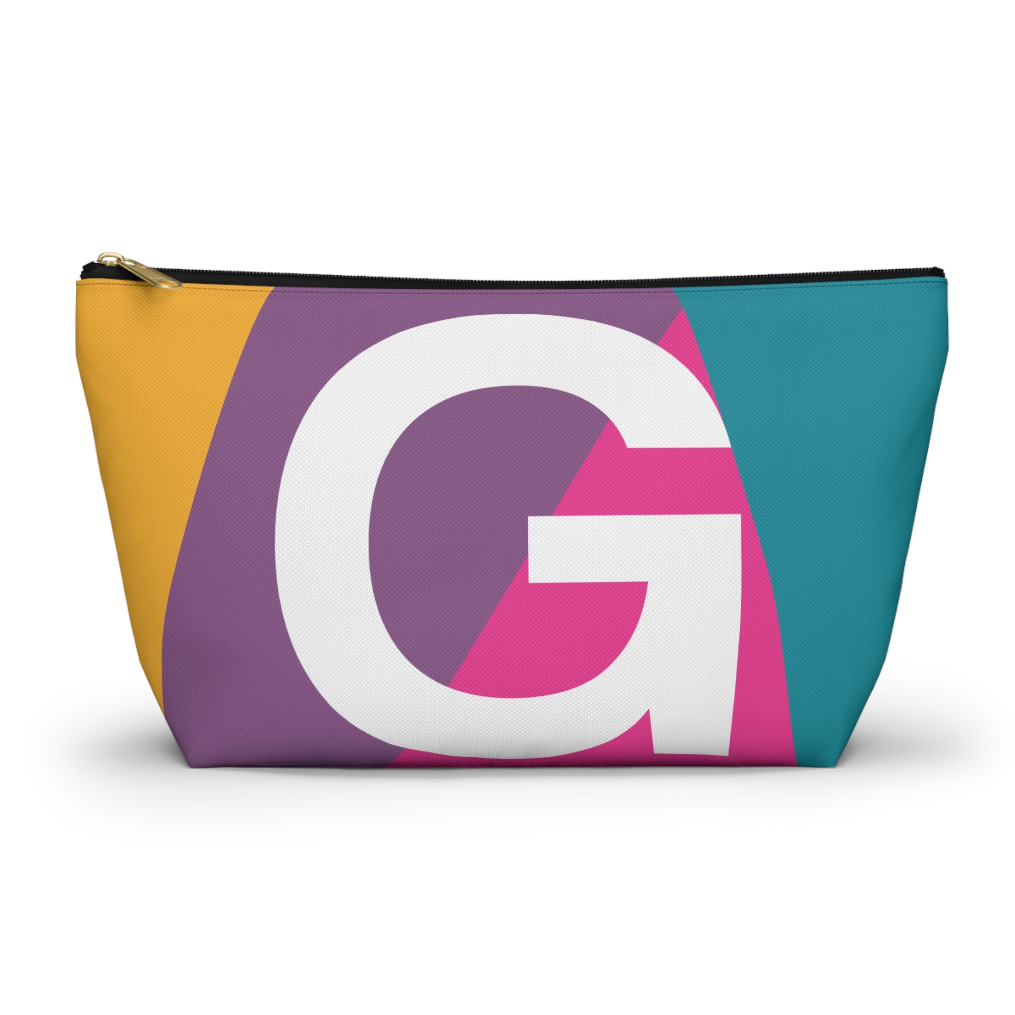 Initials Colorblock Accessory Pouch — Monogram G T-Bottom Cosmetic Bag