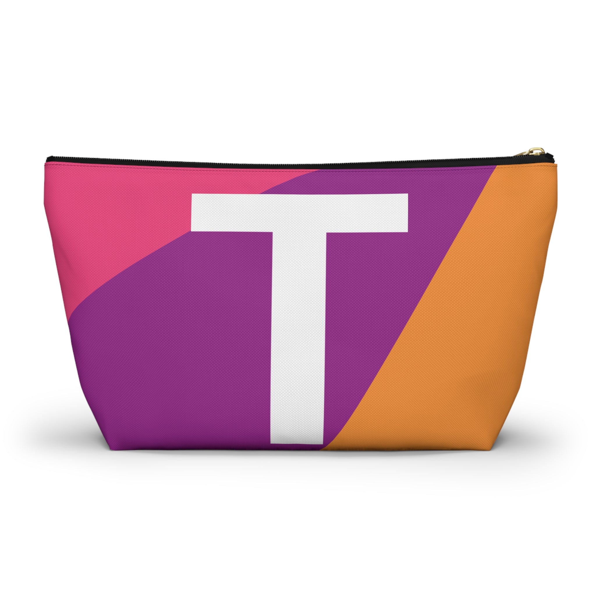 Colorblock Accessory Pouch — Monogram T T-Bottom Cosmetic Bag