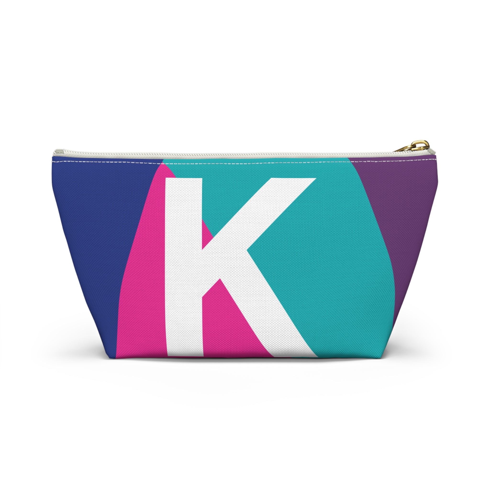 Colorblock Accessory Pouch — Monogram K T-Bottom Cosmetic Bag