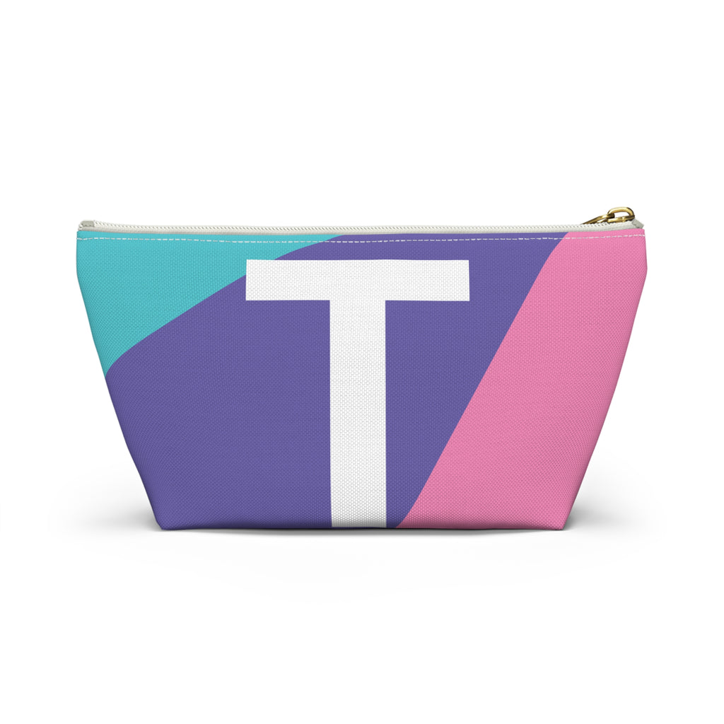 Colorblock Accessory Pouch — Monogram T T-Bottom Cosmetic Bag