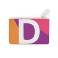 Initial D Mini Clutch — Colorblock Monogram Wristlet Wallet