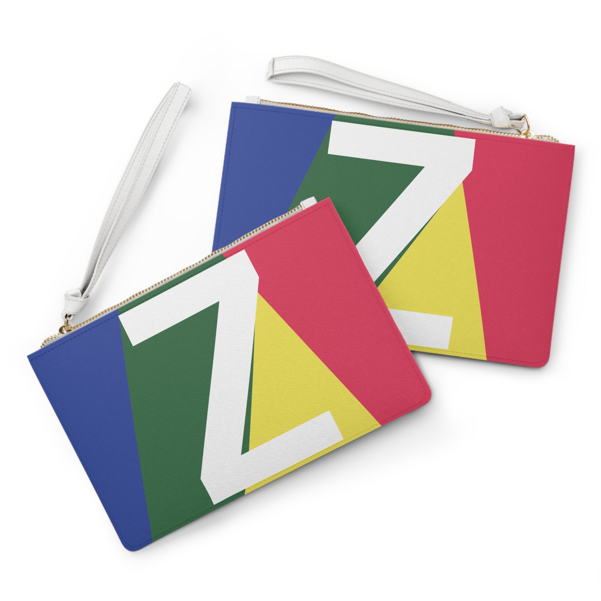 Monogram 'Z' Colorblock Clutch Bag — Bold Geometric Wristlet for Everyday & Gifts