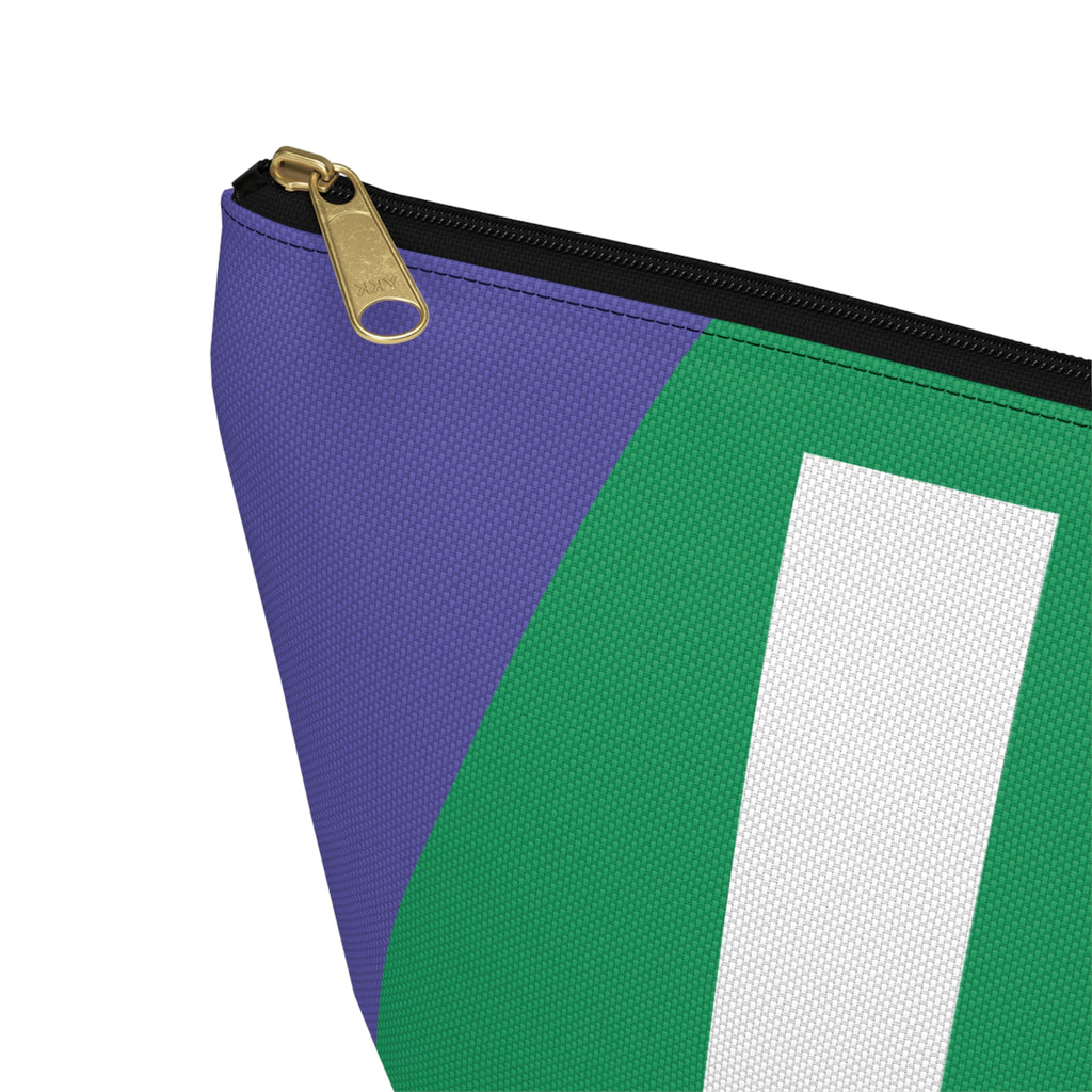 Initials Colorblock Accessory Pouch — Monogram U T-Bottom Cosmetic Bag