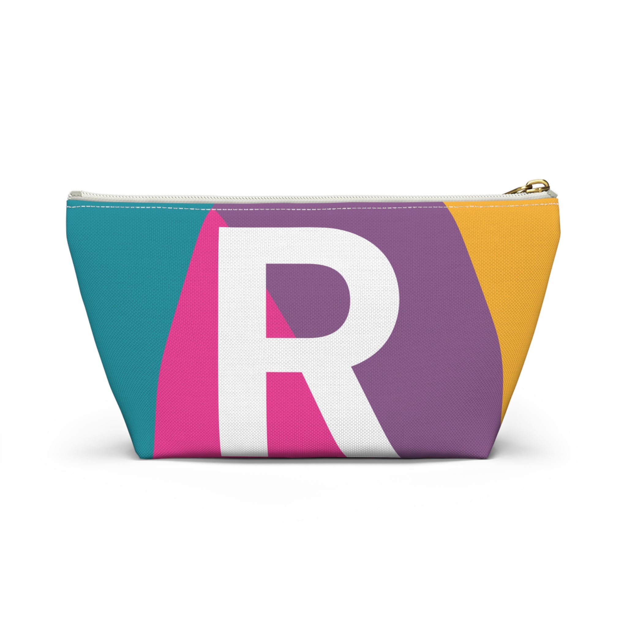 Colorblock Accessory Pouch — Monogram R T-Bottom Cosmetic Bag