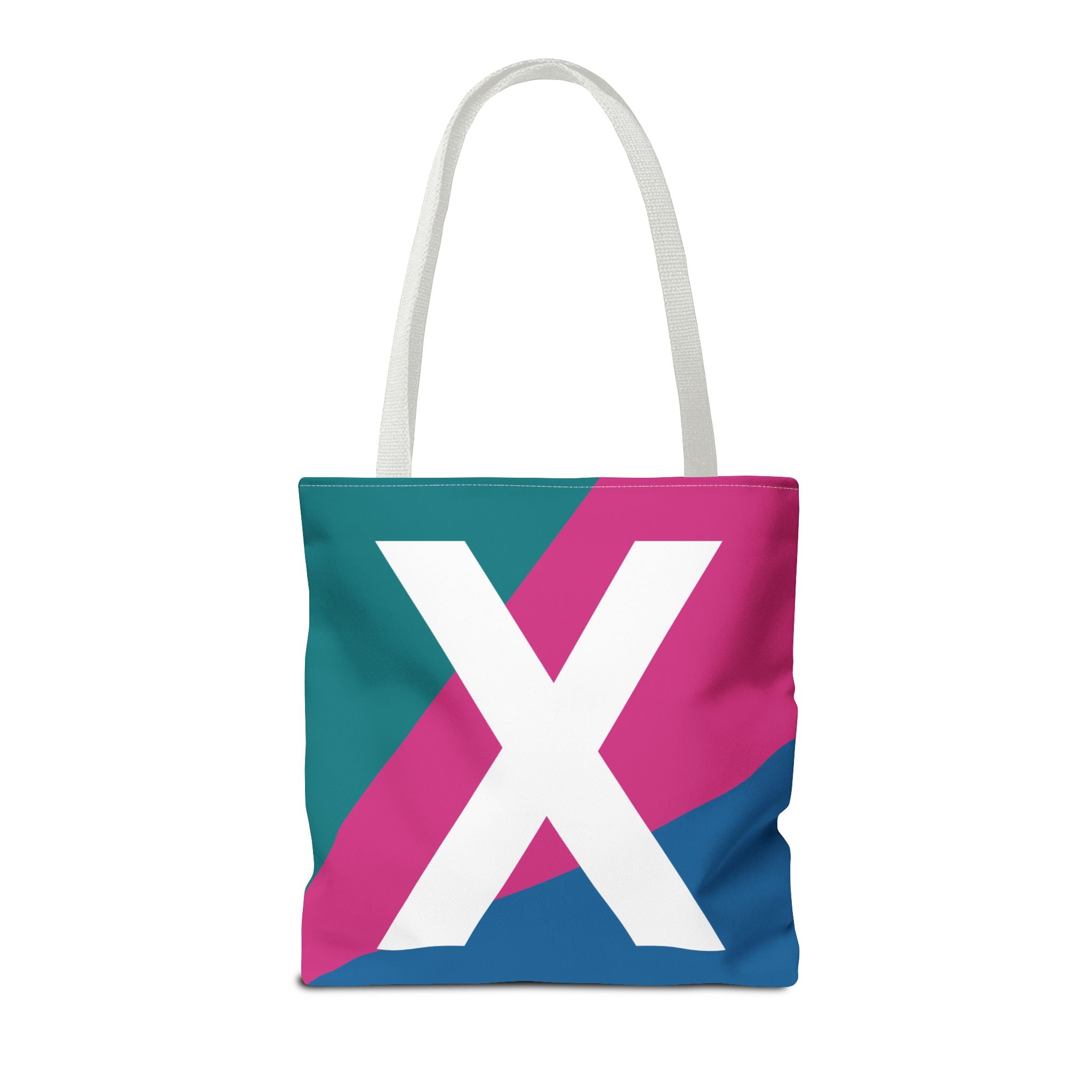 Monogram 'X' Colorblock Tote Bag — Personalized Initial X Shoulder Tote
