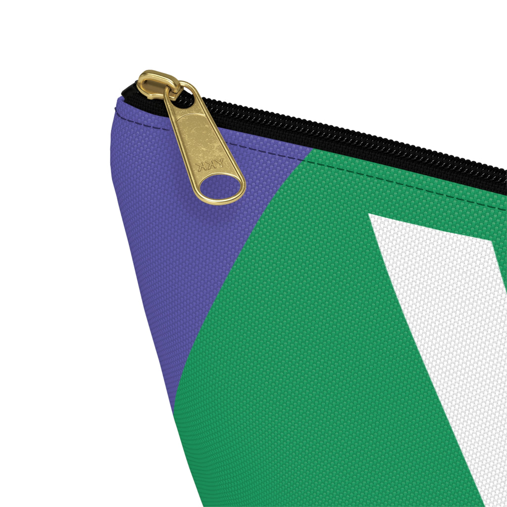 Initials Colorblock Accessory Pouch — Monogram Y T-Bottom Cosmetic Bag