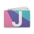 Monogram 'J' Colorblock Clutch Bag — Bold Geometric Wristlet for Everyday & Gifts