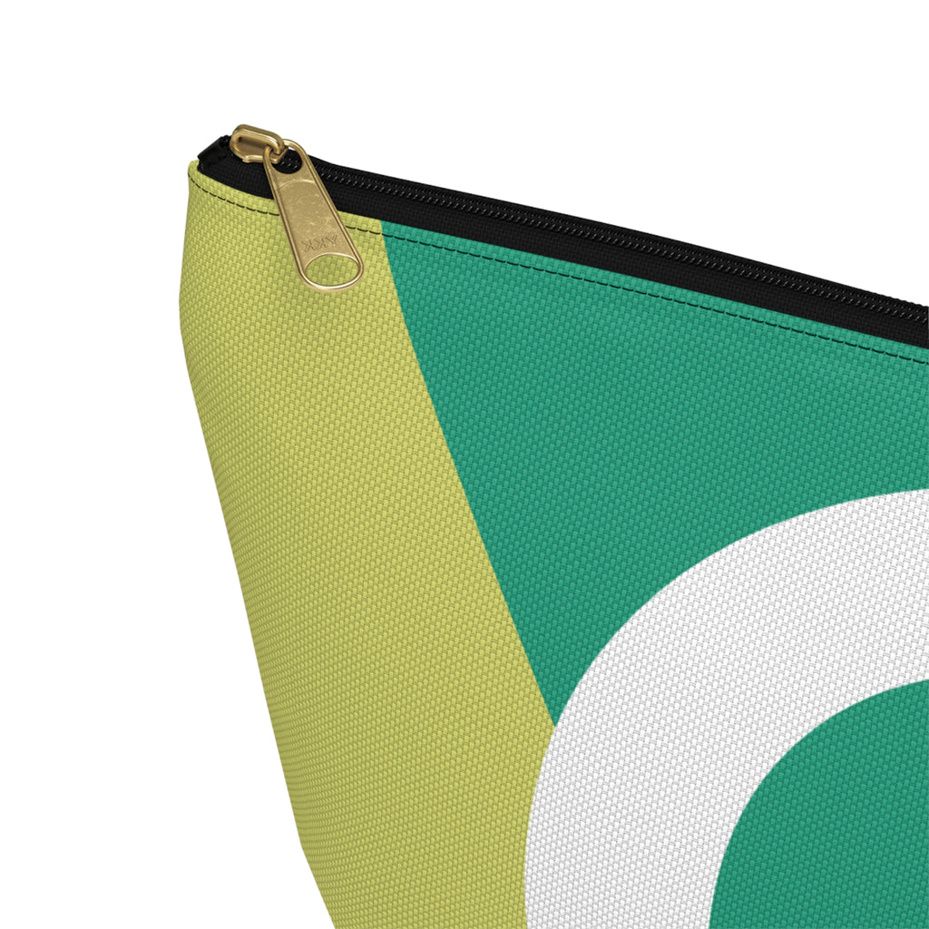 Initials Colorblock Accessory Pouch — Monogram O T-Bottom Cosmetic Bag