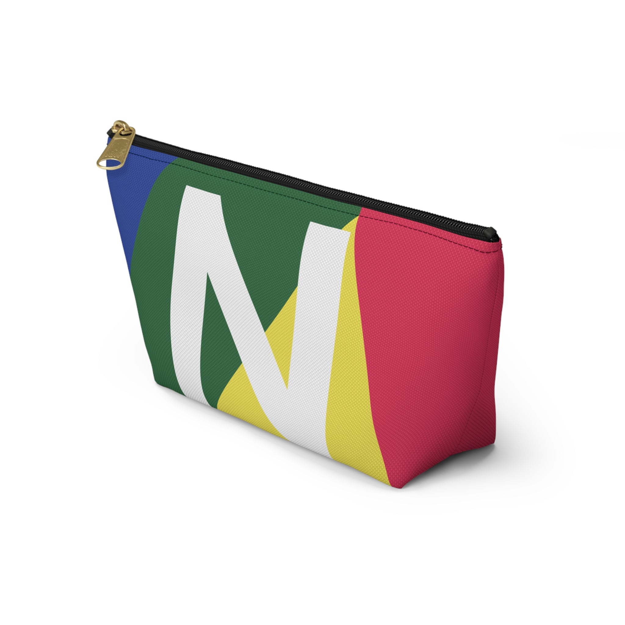 Initials Colorblock Accessory Pouch — Monogram N T-Bottom Cosmetic Bag