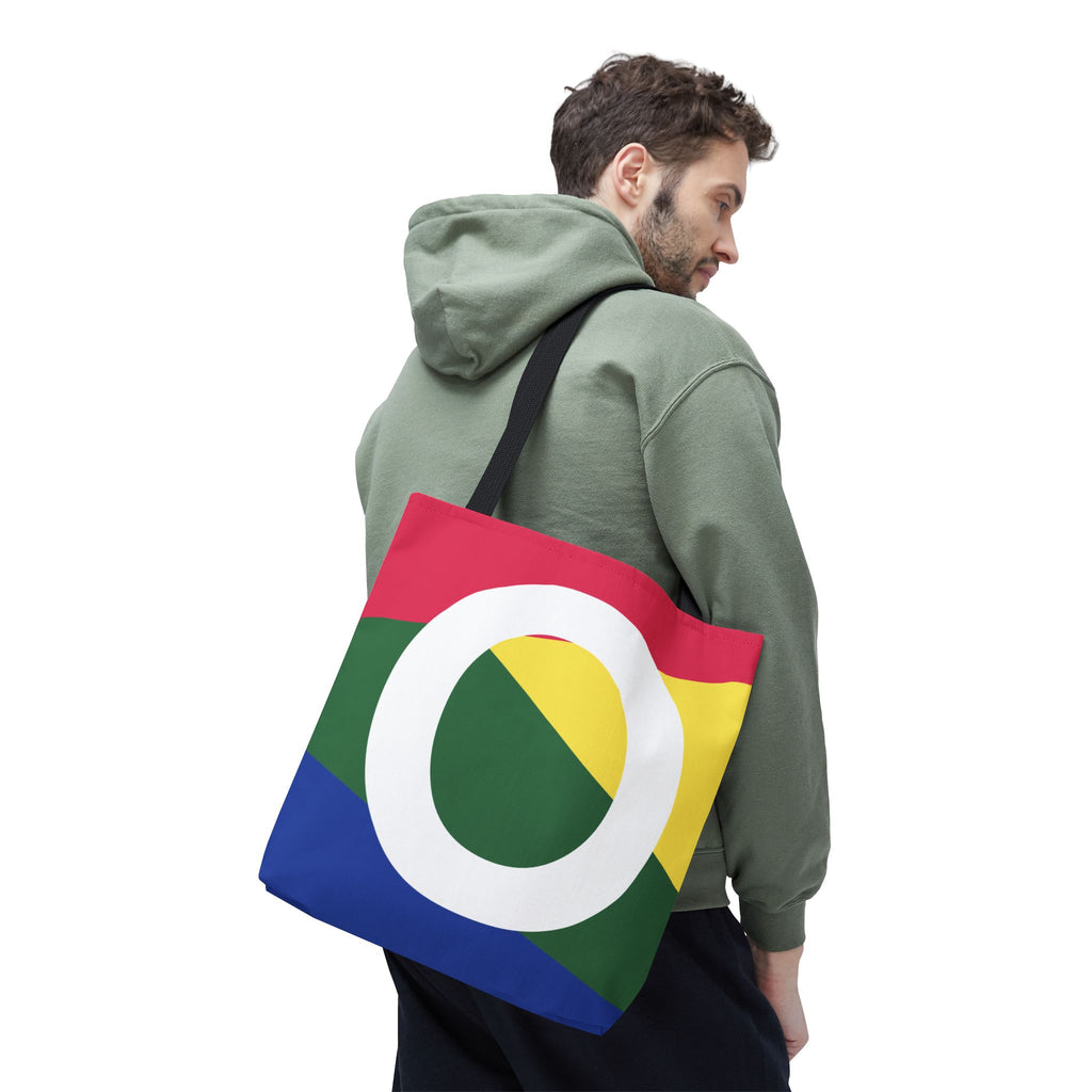 Monogram 'O' Colorblock Tote Bag — Personalized Initial O Shoulder Tote