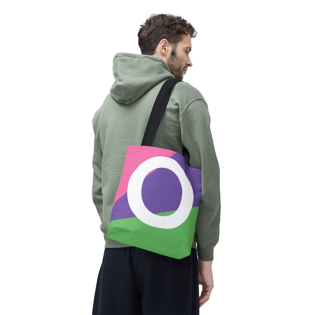 Monogram 'O' Colorblock Tote Bag — Personalized Initial O Shoulder Tote