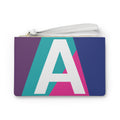 Monogram 'A' Colorblock Clutch Bag — Bold Geometric Wristlet for Everyday & Gifts