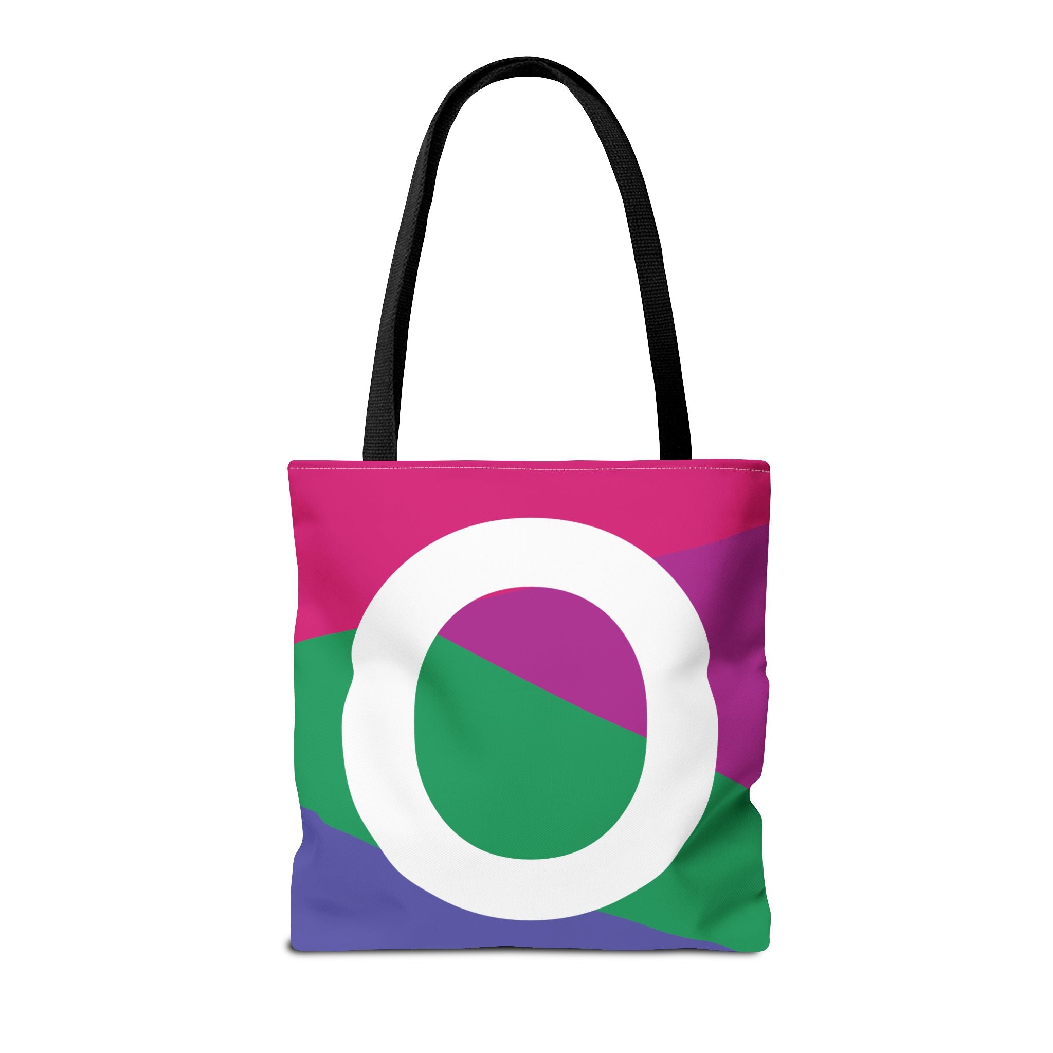 Monogram 'O' Colorblock Tote Bag — Personalized Initial O Shoulder Tote