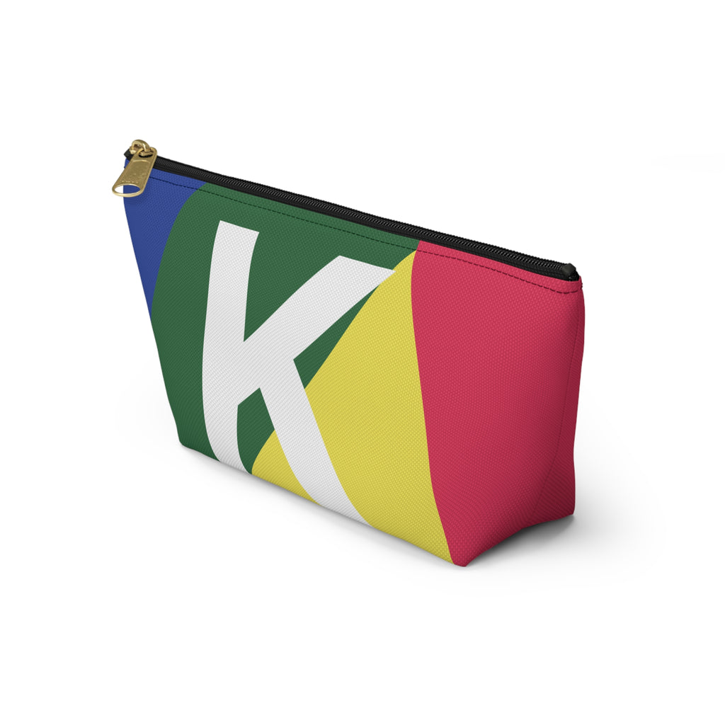 Colorblock Accessory Pouch — Monogram K T-Bottom Cosmetic Bag