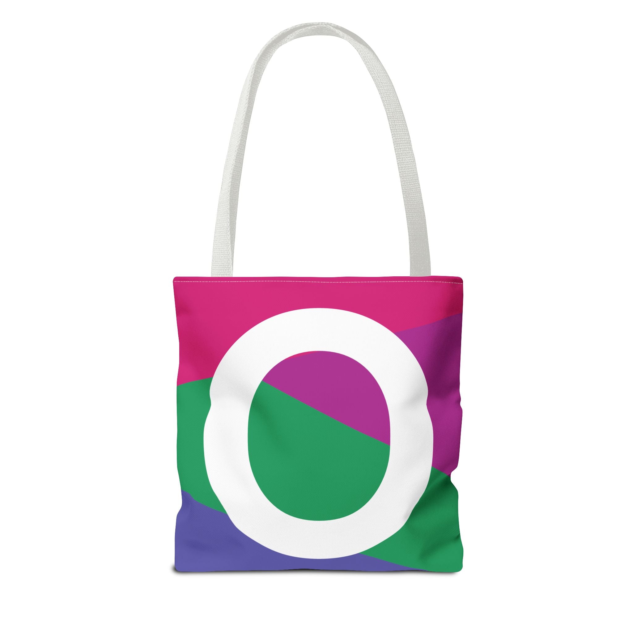 Monogram 'O' Colorblock Tote Bag — Personalized Initial O Shoulder Tote