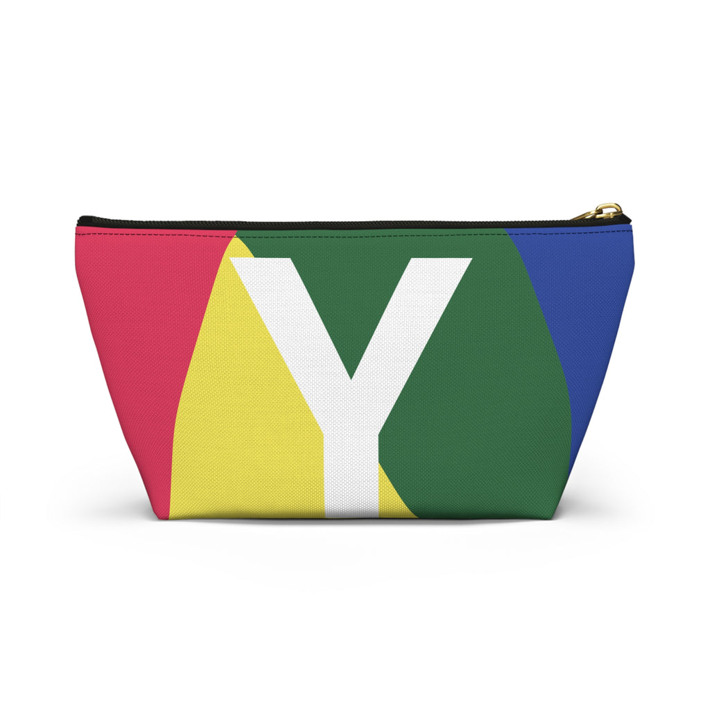 Colorblock Accessory Pouch — Monogram Y T-Bottom Cosmetic Bag