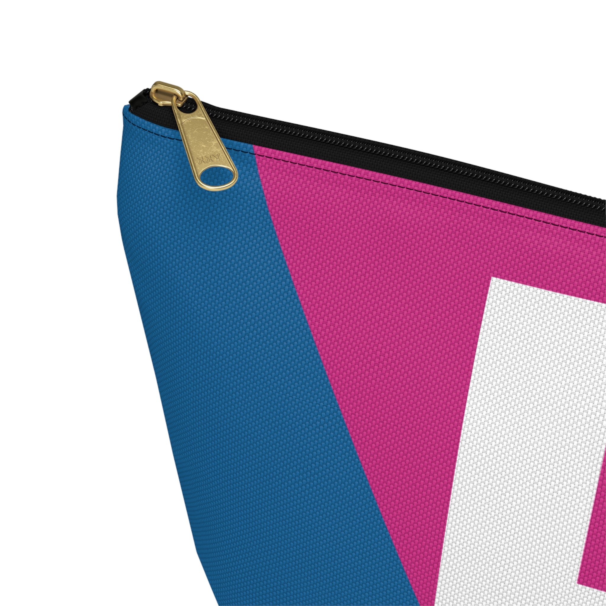 Initials Colorblock Accessory Pouch — Monogram E T-Bottom Cosmetic Bag