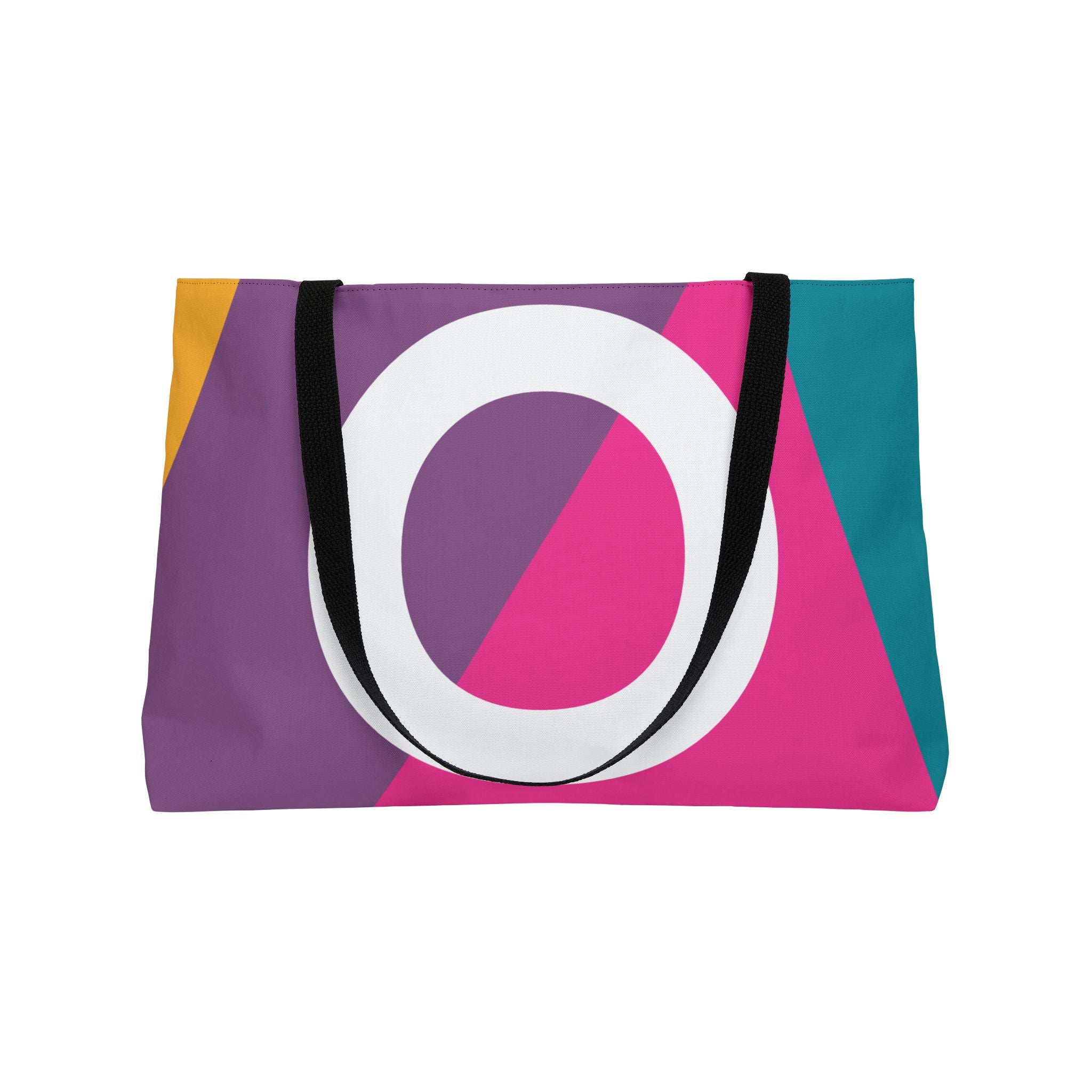 Personalized 'O' Colorblock Tote Bag — Monogram Weekender Tote