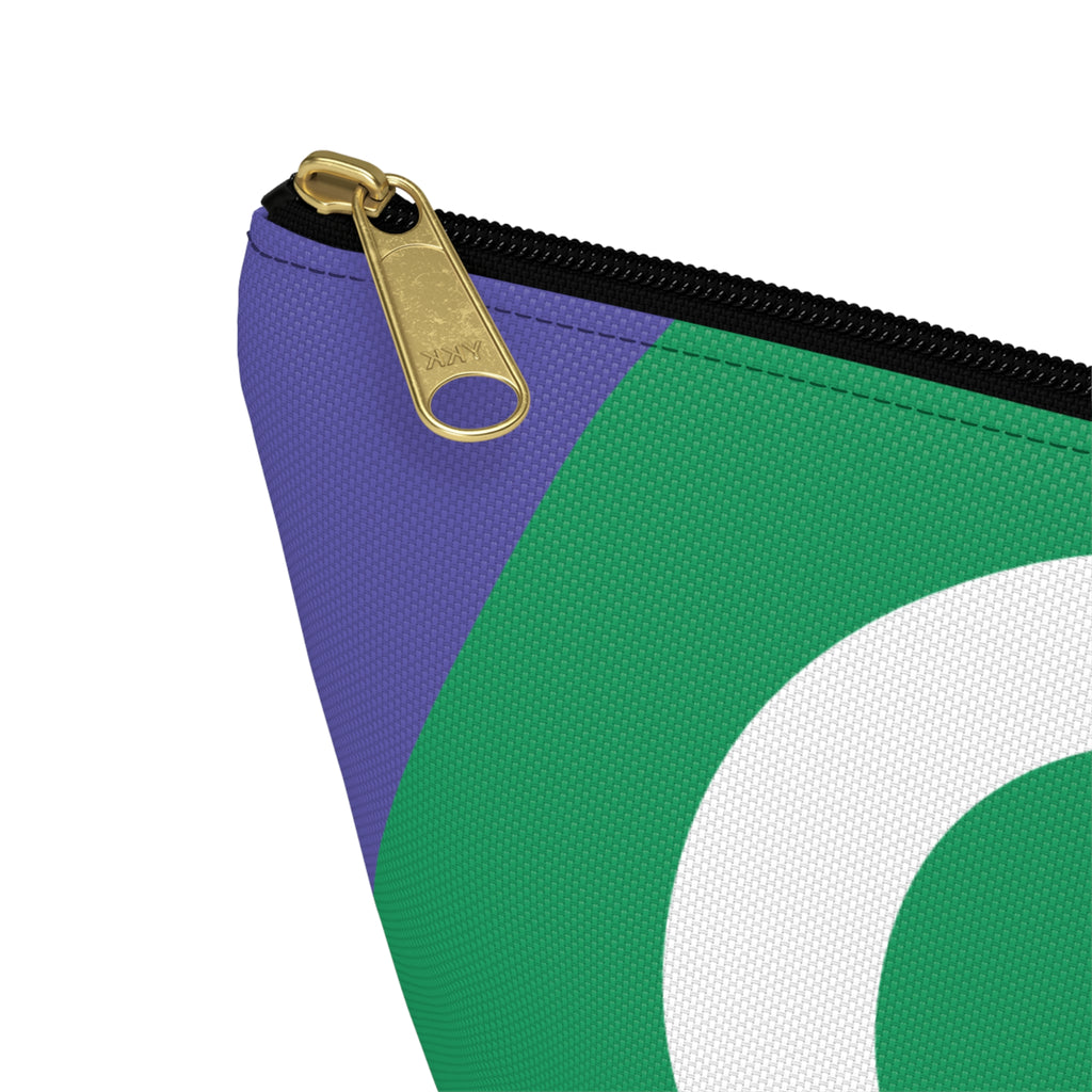 Initials Colorblock Accessory Pouch — Monogram O T-Bottom Cosmetic Bag