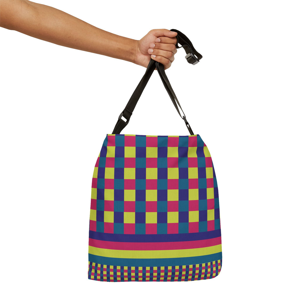 Colorblock Geometric Tote Bag