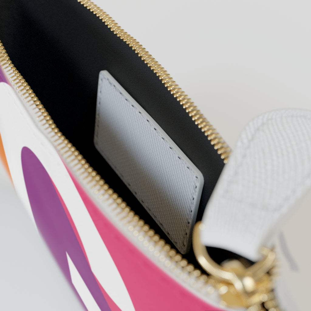Initial G Mini Clutch — Colorblock Monogram Wristlet Wallet