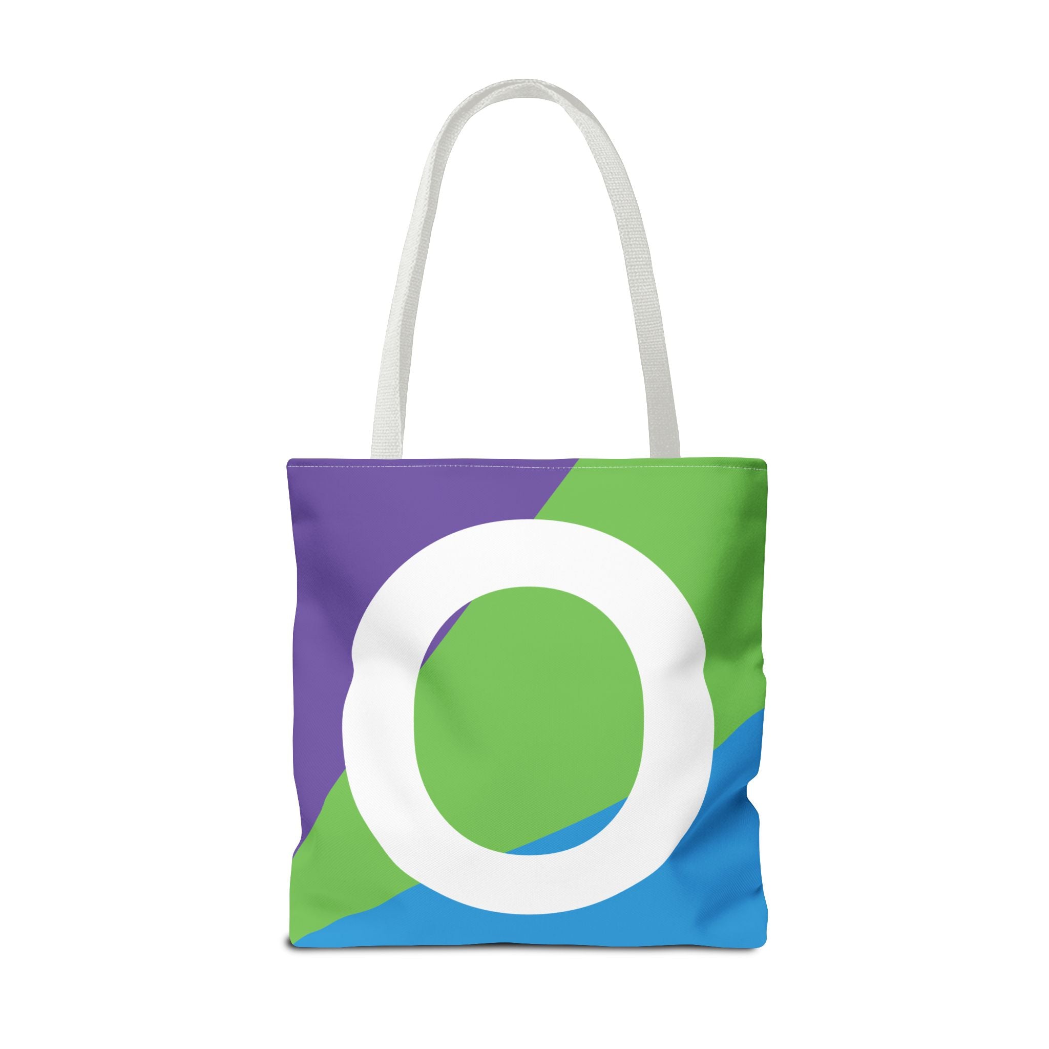 Monogram 'O' Colorblock Tote Bag — Personalized Initial O Shoulder Tote