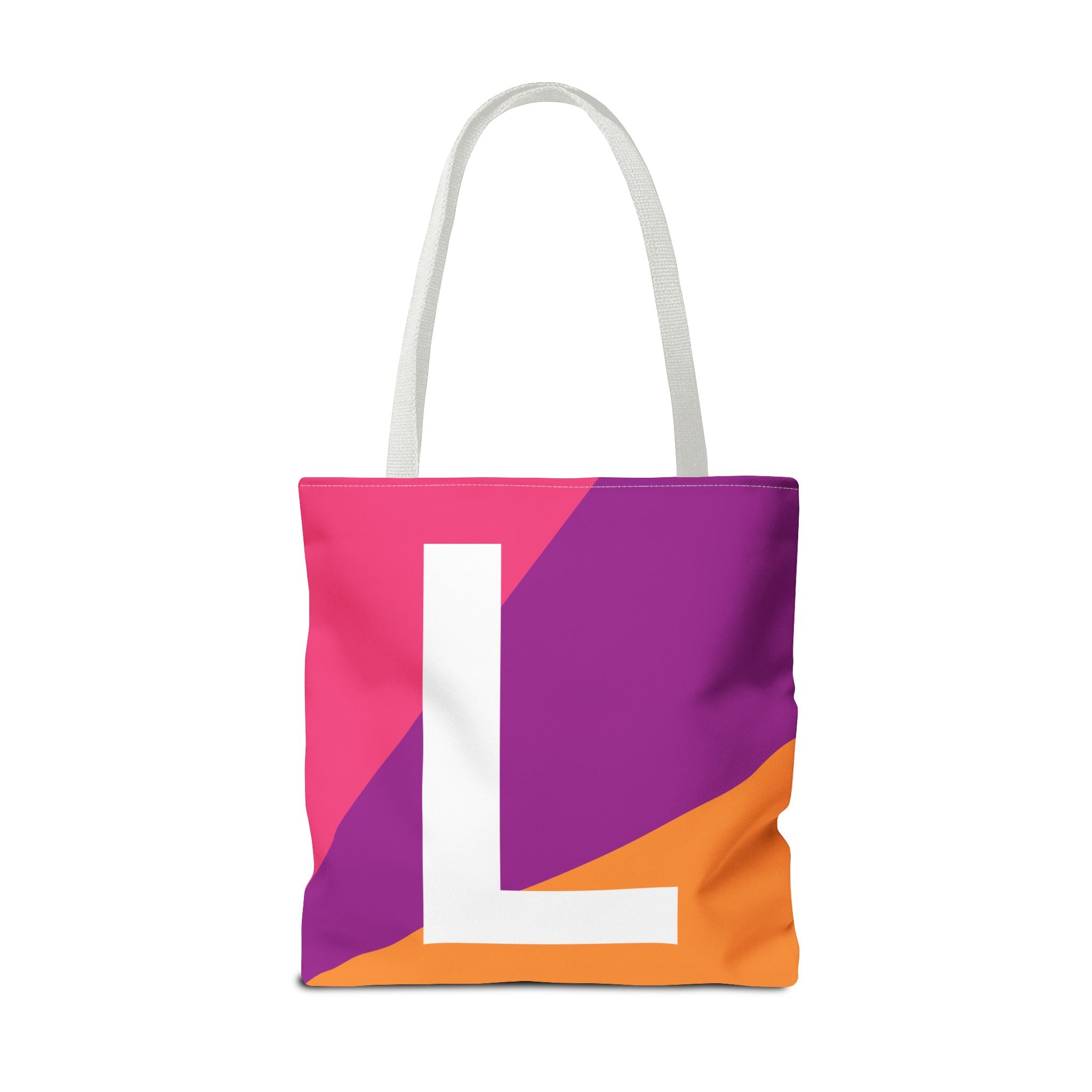 Monogram 'L' Colorblock Tote Bag — Personalized Initial L Shoulder Tote