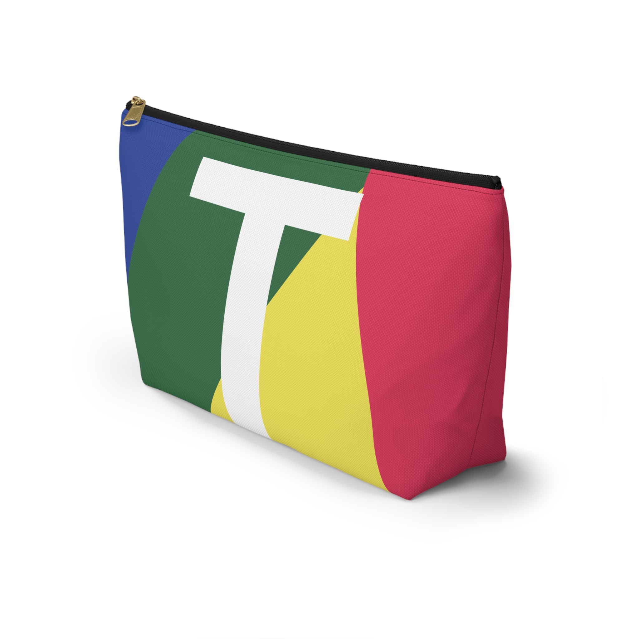 Colorblock Accessory Pouch — Monogram T T-Bottom Cosmetic Bag