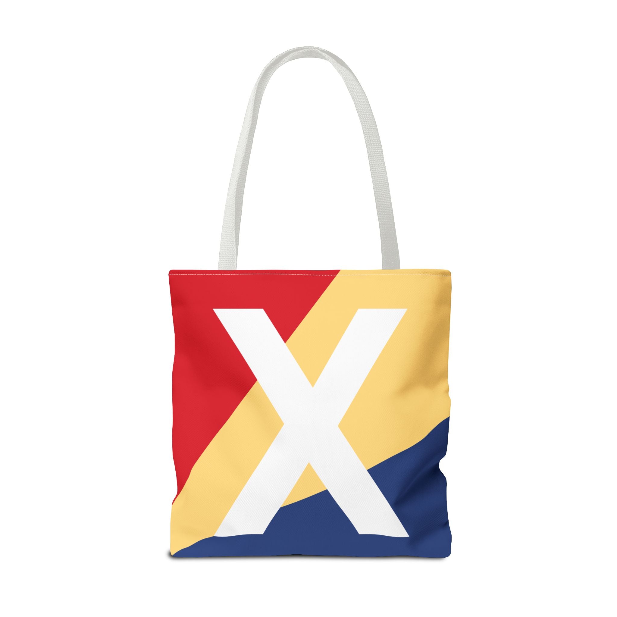 Monogram 'X' Colorblock Tote Bag — Personalized Initial X Shoulder Tote