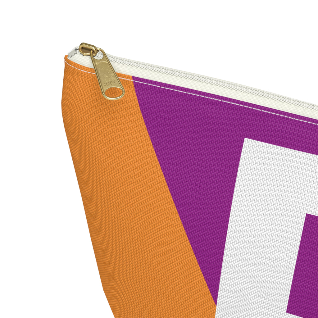 Colorblock Accessory Pouch — Monogram R T-Bottom Cosmetic Bag