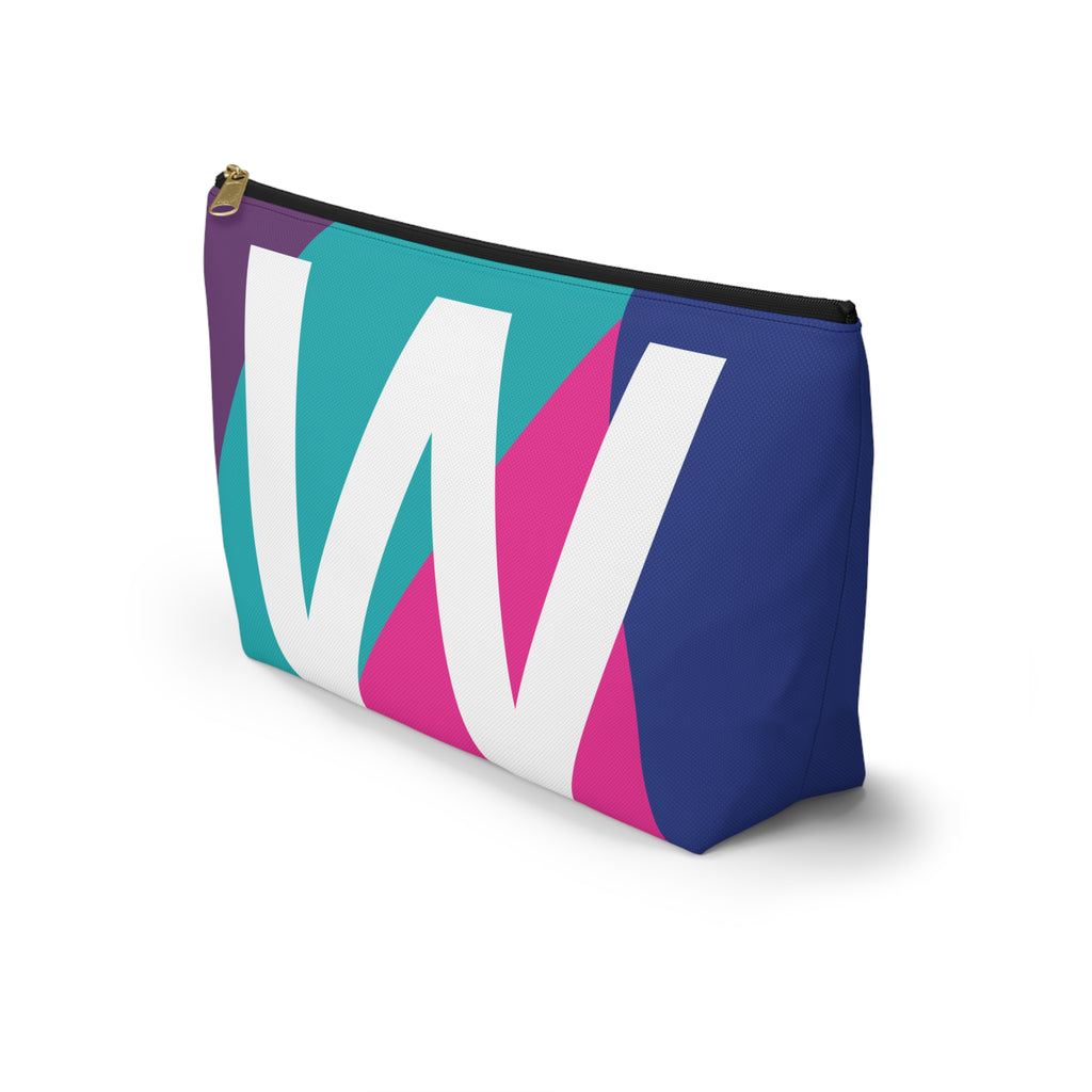 Colorblock Accessory Pouch — Monogram W T-Bottom Cosmetic Bag