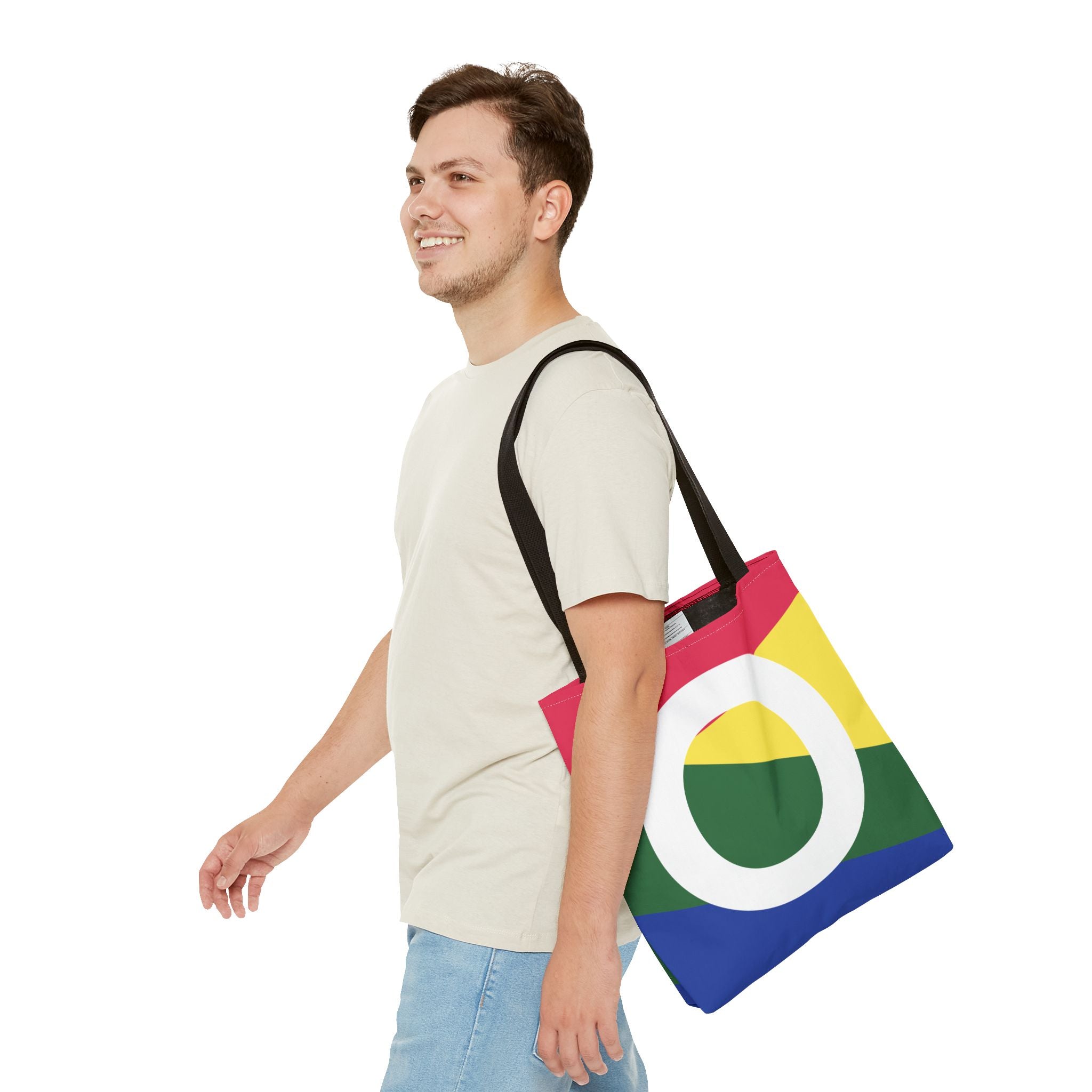 Monogram 'O' Colorblock Tote Bag — Personalized Initial O Shoulder Tote