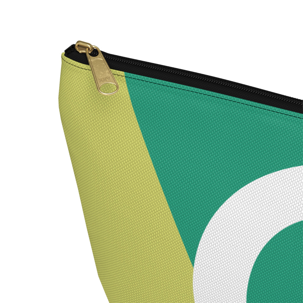 Initials Colorblock Accessory Pouch — Monogram Q T-Bottom Cosmetic Bag