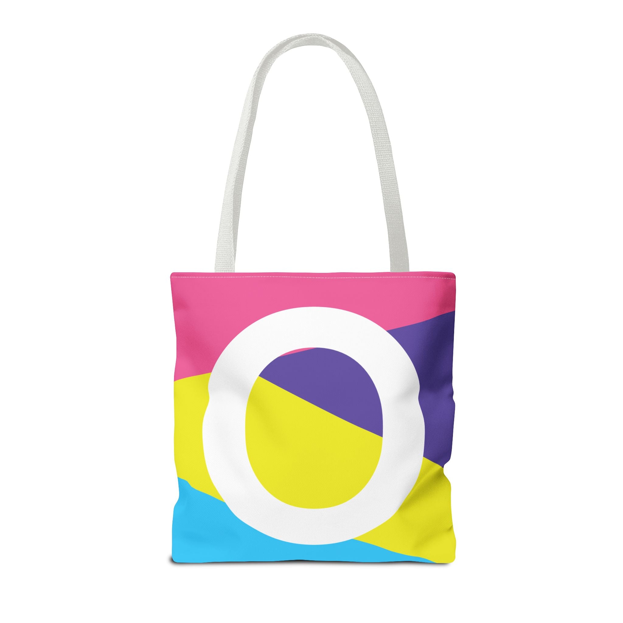 Monogram 'O' Colorblock Tote Bag — Personalized Initial O Shoulder Tote