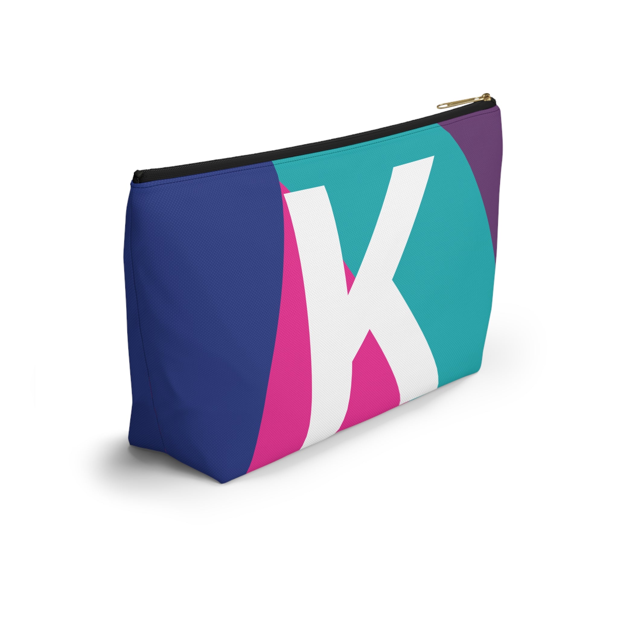 Colorblock Accessory Pouch — Monogram K T-Bottom Cosmetic Bag