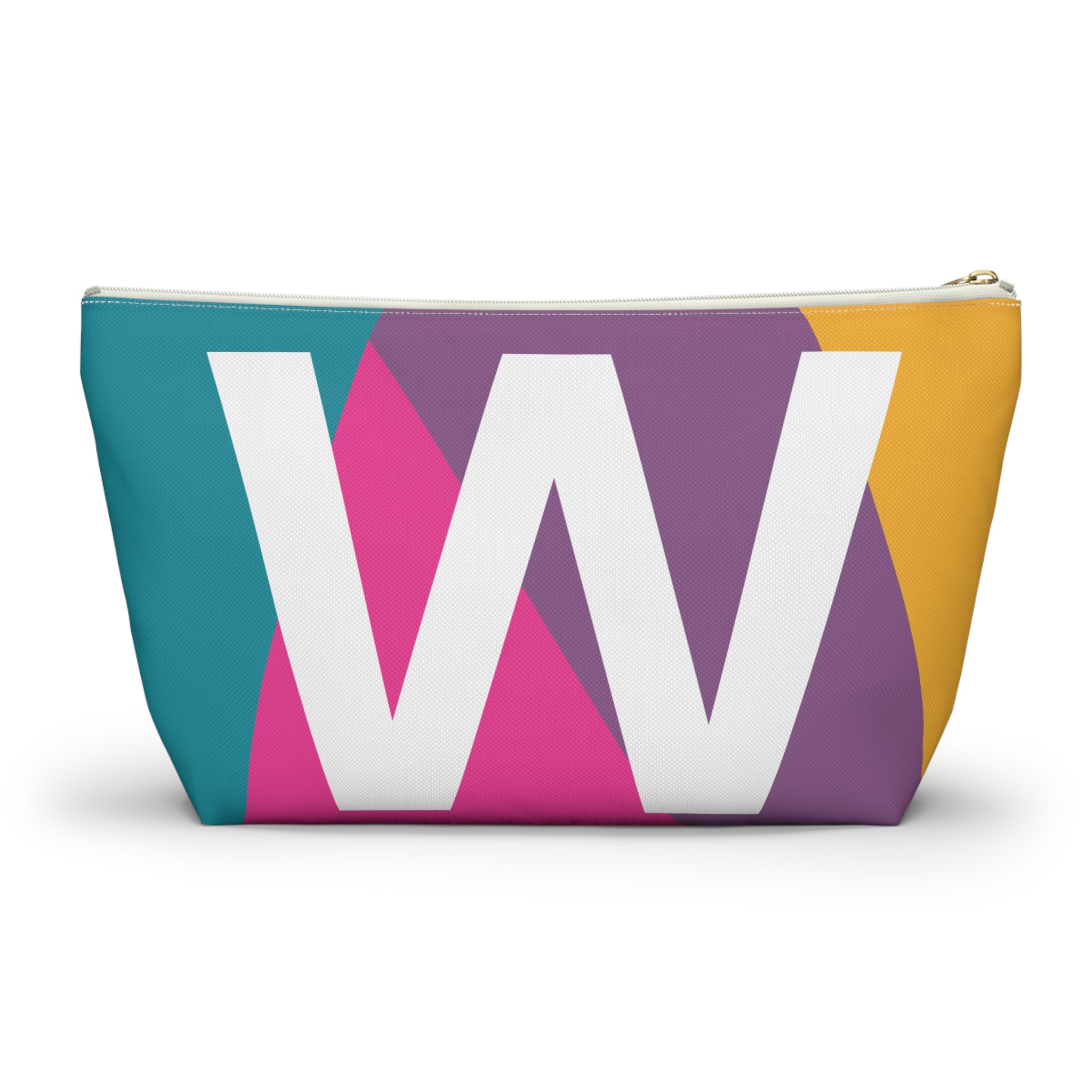 Colorblock Accessory Pouch — Monogram W T-Bottom Cosmetic Bag
