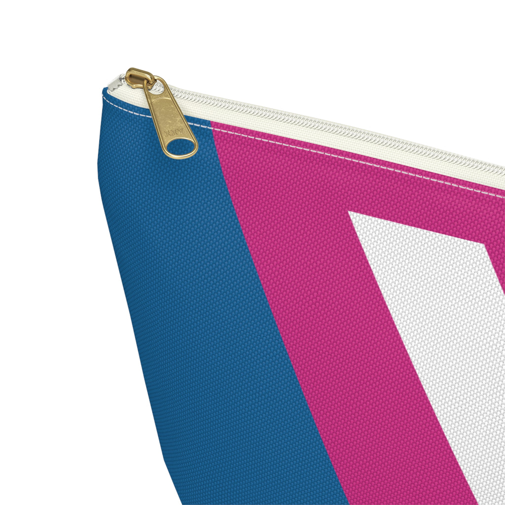 Initials Colorblock Accessory Pouch — Monogram X T-Bottom Cosmetic Bag