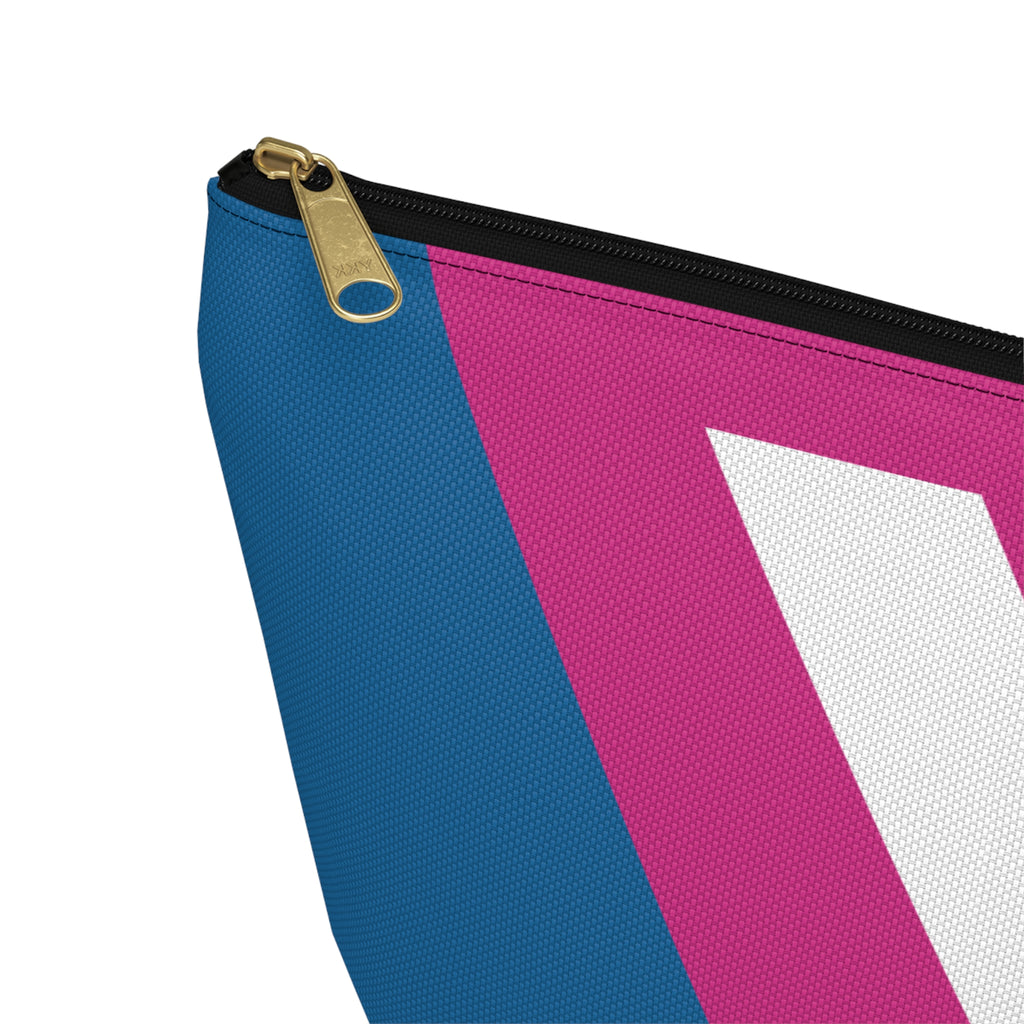 Initials Colorblock Accessory Pouch — Monogram X T-Bottom Cosmetic Bag