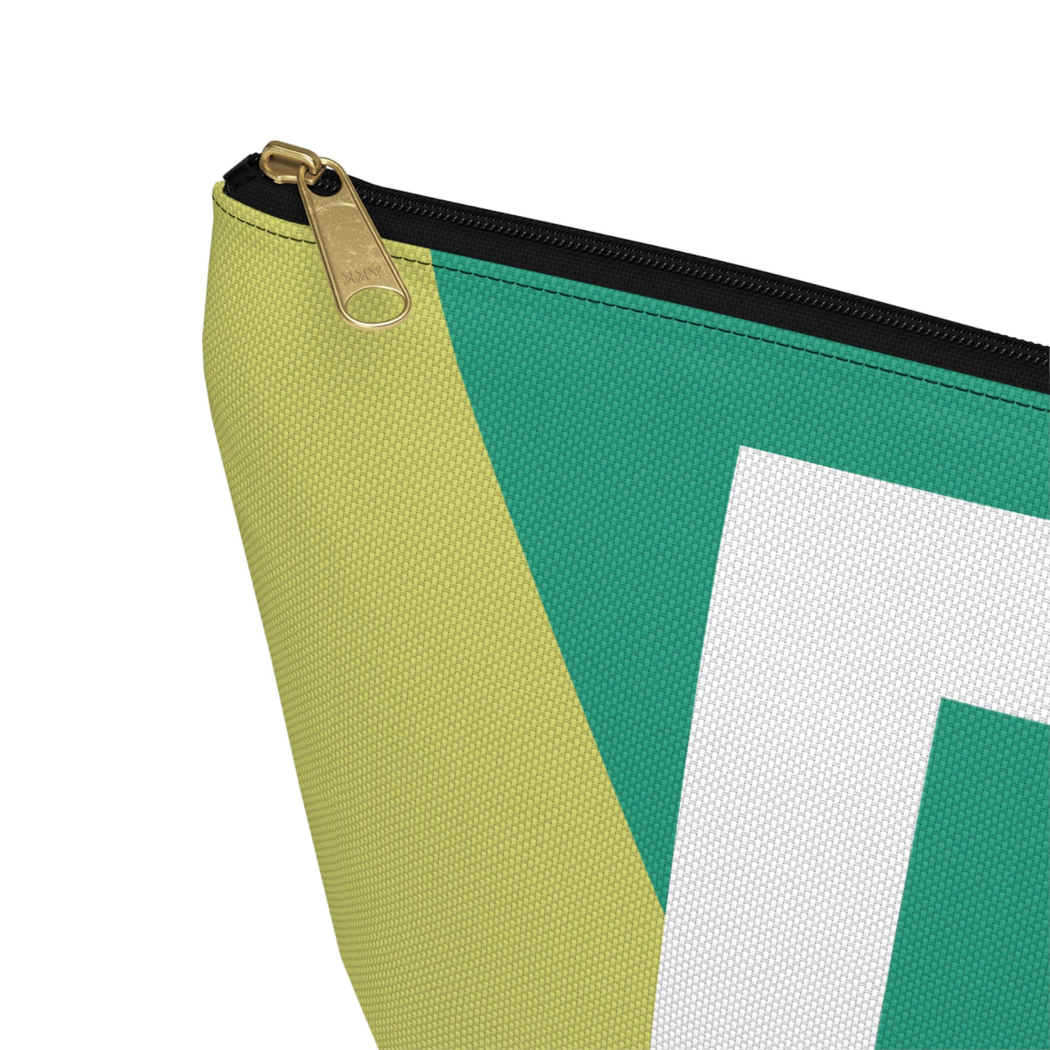Initials Colorblock Accessory Pouch — Monogram D T-Bottom Cosmetic Bag