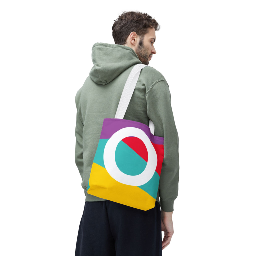 Monogram 'O' Colorblock Tote Bag — Personalized Initial O Shoulder Tote