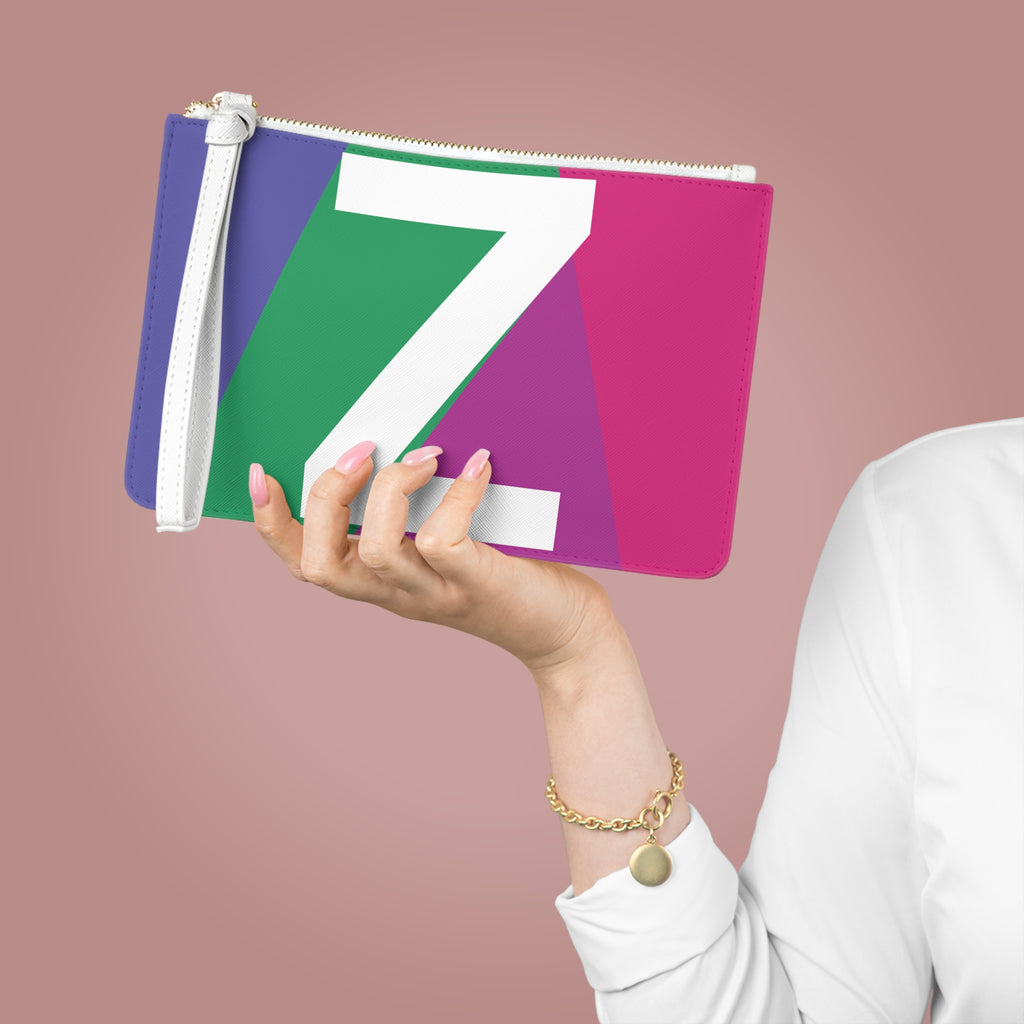Monogram 'Z' Colorblock Clutch Bag — Bold Geometric Wristlet for Everyday & Gifts
